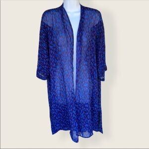 ANA Blue Sheer Beach Vacation Pull cover up sheer
Size Med